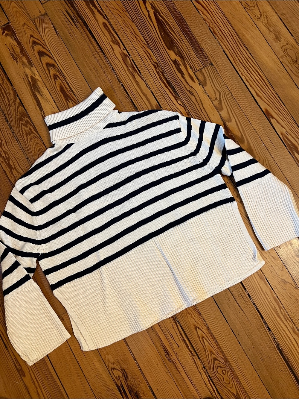 GAP Cotton Striped Turtleneck Sweater